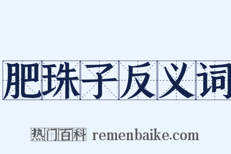 肥珠子反义词是什么意思的图片